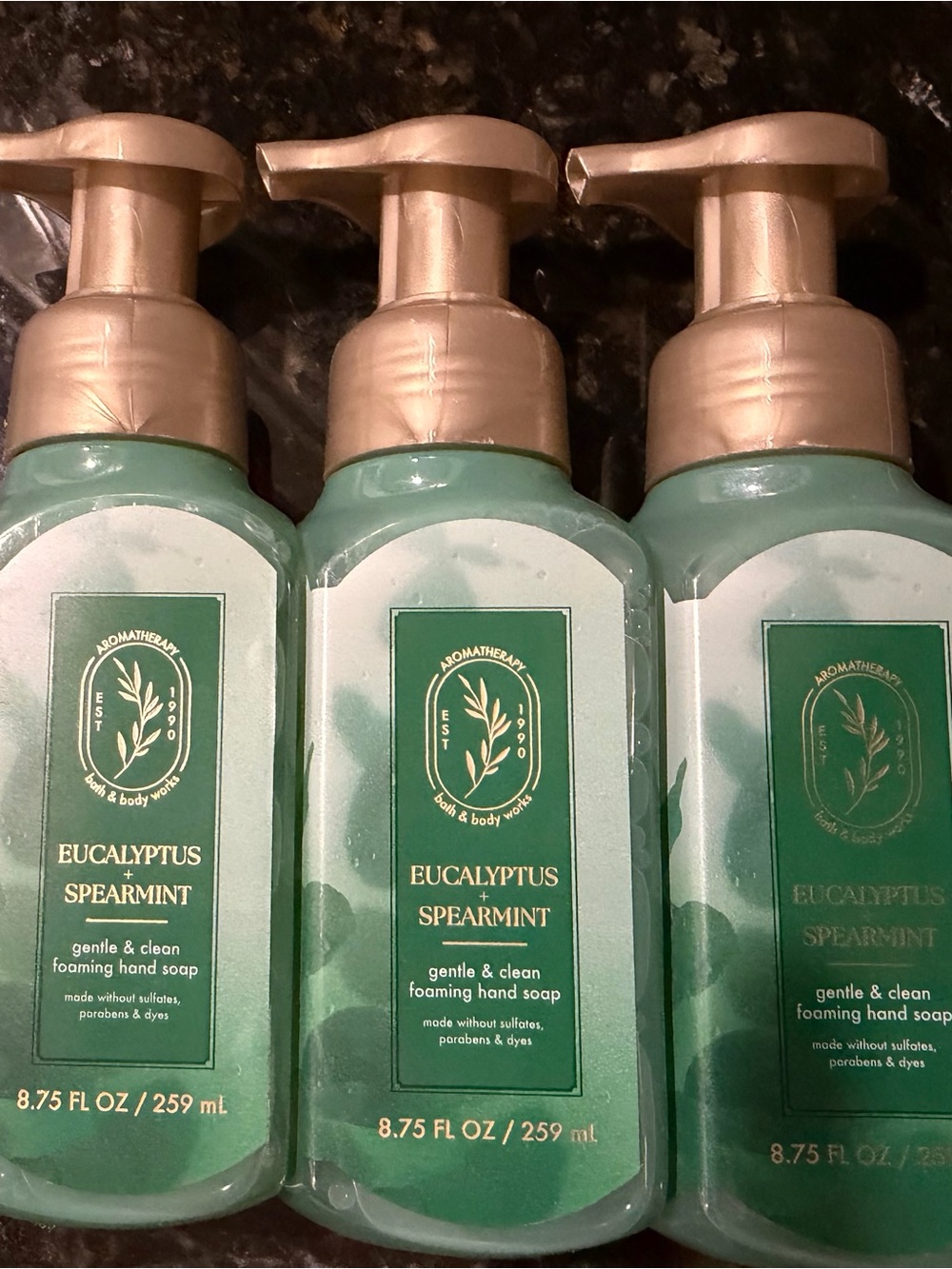 Bath & Body Works Eucalyptus Spearmint Foaming Hand Soap set of 3